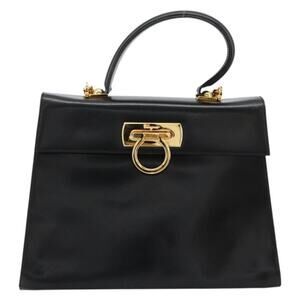 Salvatore Ferragamo Gancini Handbag Black